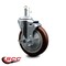 Service Caster 5'' Maroon Poly Wheel Swivel 7/16'' Grip Ring Stem Caster with Brake SCC-GR20S514-PPUB-MRN-TLB-716138 - alternate 2